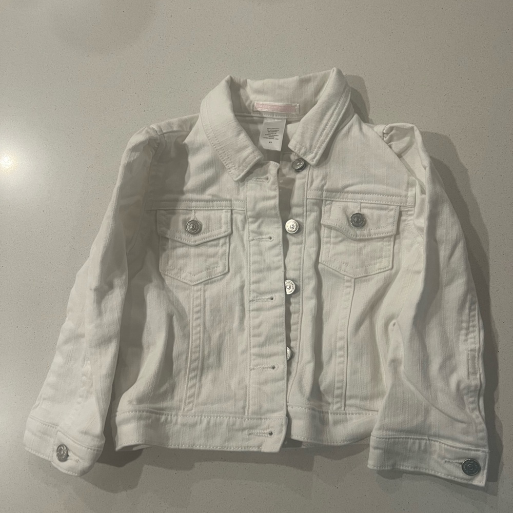 Girls White Jean Jacket